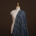 Ajrakh Hand Block Prints Pure Handloom Chanderi Silk Fabric of Kutch 11