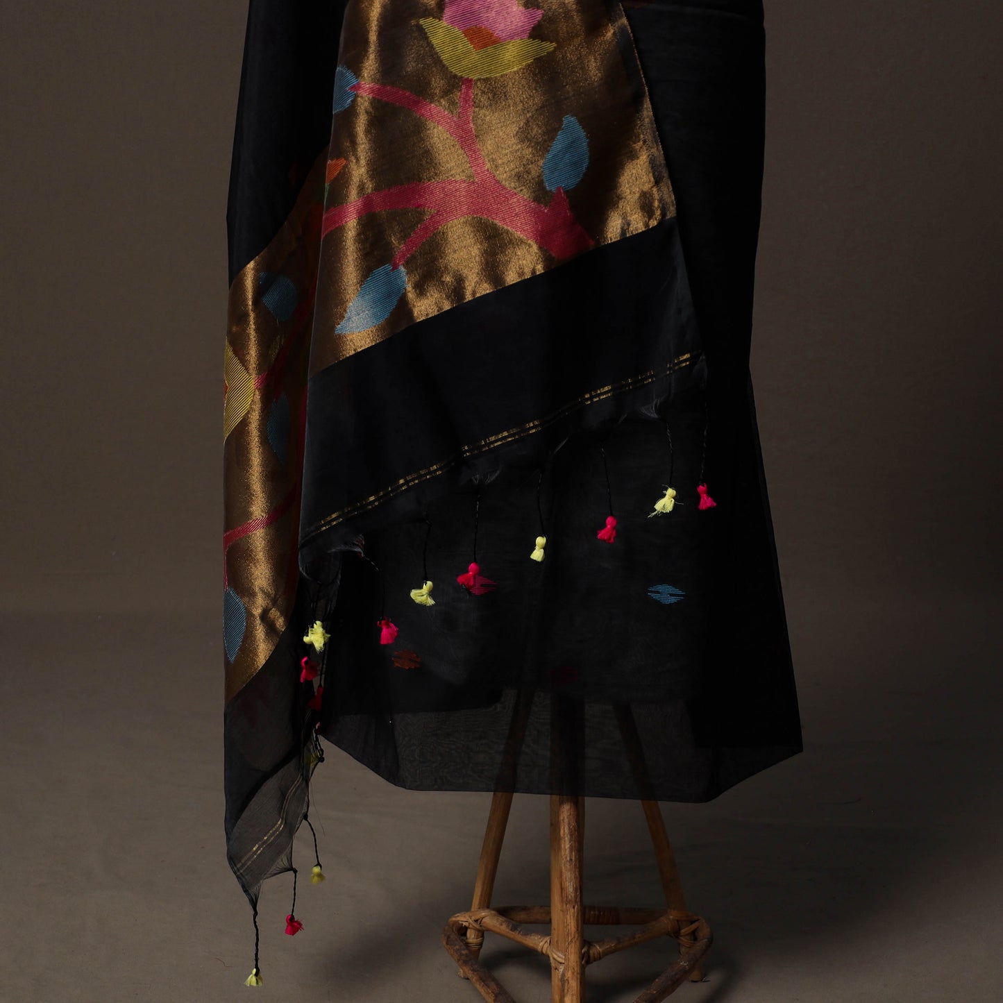 Handwoven Phulia Jamdani Muslin Silk 2pc Unstitched Dress Material Kurta Set 66