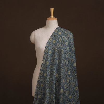 Ajrakh Hand Block Prints Pure Handloom Chanderi Silk Fabric of Kutch 04