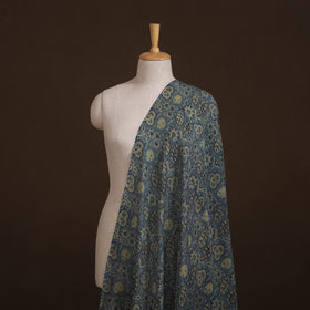 Ajrakh Hand Block Prints Pure Handloom Chanderi Silk Fabric of Kutch 04