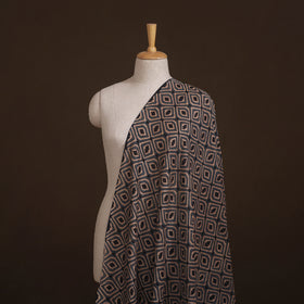 Ajrakh Hand Block Prints Pure Handloom Chanderi Silk Fabric of Kutch 02