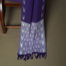 Purple - Pochampally Ikat Weave 3pc Cotton Unstitched Dress Material Suit Set 36