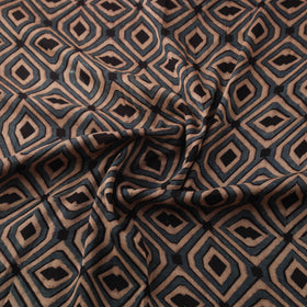 Ajrakh Hand Block Prints Pure Handloom Chanderi Silk Fabric of Kutch 02