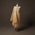Brown - 2pc Handloom Tissue Zari Maheshwari Silk Unstitched Dress Material Kurta Set 28