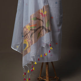 Handwoven Phulia Jamdani Muslin Silk 2pc Unstitched Dress Material Kurta Set 70