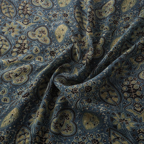 Ajrakh Hand Block Prints Pure Handloom Chanderi Silk Fabric of Kutch 04