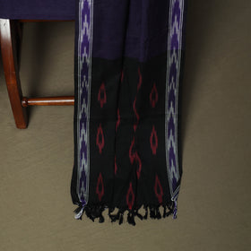 Black - Pochampally Ikat Weave 3pc Cotton Unstitched Dress Material Suit Set 38