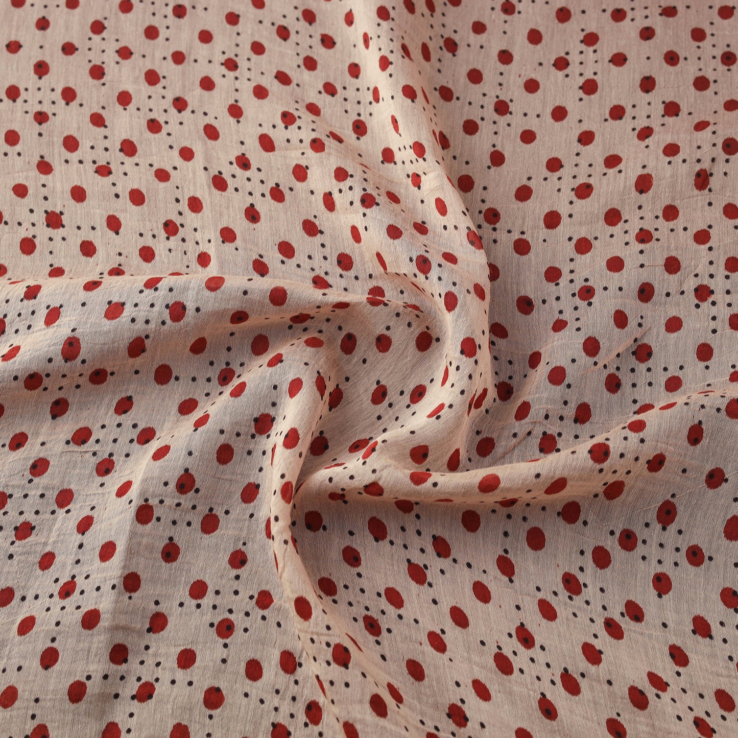 Ajrakh Hand Block Prints Pure Handloom Chanderi Silk Fabric of Kutch 05
