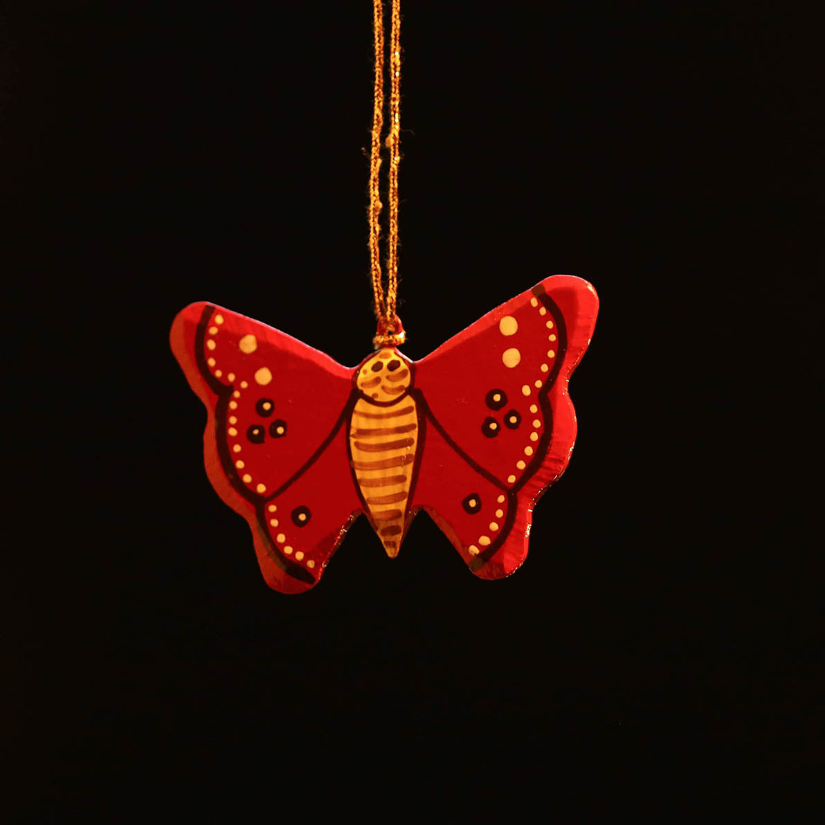 Butterfly - Kashmir Handpainted Christmas Decor Ornament