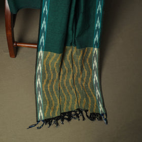 Green - Pochampally Ikat Weave 3pc Cotton Unstitched Dress Material Suit Set 39
