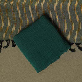 Green - Pochampally Ikat Weave 3pc Cotton Unstitched Dress Material Suit Set 39