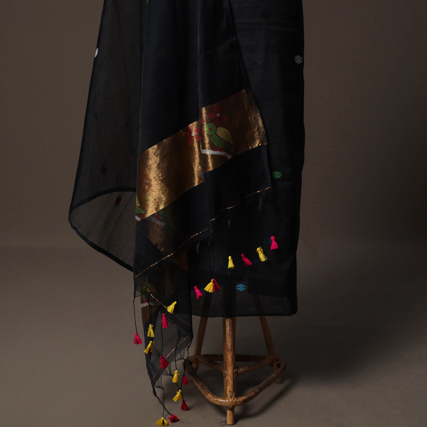 Handwoven Phulia Jamdani Muslin Silk 2pc Unstitched Dress Material Kurta Set 74