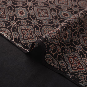 Ajrakh Hand Block Prints Pure Handloom Chanderi Silk Fabric of Kutch 10