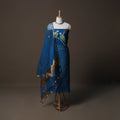 Handwoven Phulia Jamdani Muslin Silk 2pc Unstitched Dress Material Kurta Set 76