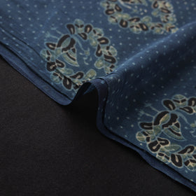 Ajrakh Hand Block Prints Pure Handloom Chanderi Silk Fabric of Kutch 11