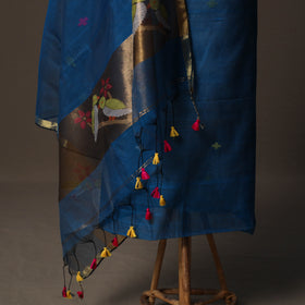 Handwoven Phulia Jamdani Muslin Silk 2pc Unstitched Dress Material Kurta Set 76