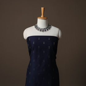 Spun Dupion Viscose Silk Buti 2pc Unstitched Dress Material Kurta Set with Earrings 47