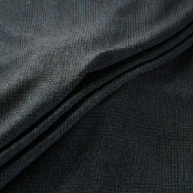 Ladakh Pure Handwoven Sheep Merino Wool Twill Glen Check Skyscape Fabric 02