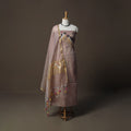 Handwoven Phulia Jamdani Muslin Silk 2pc Unstitched Dress Material Kurta Set 78