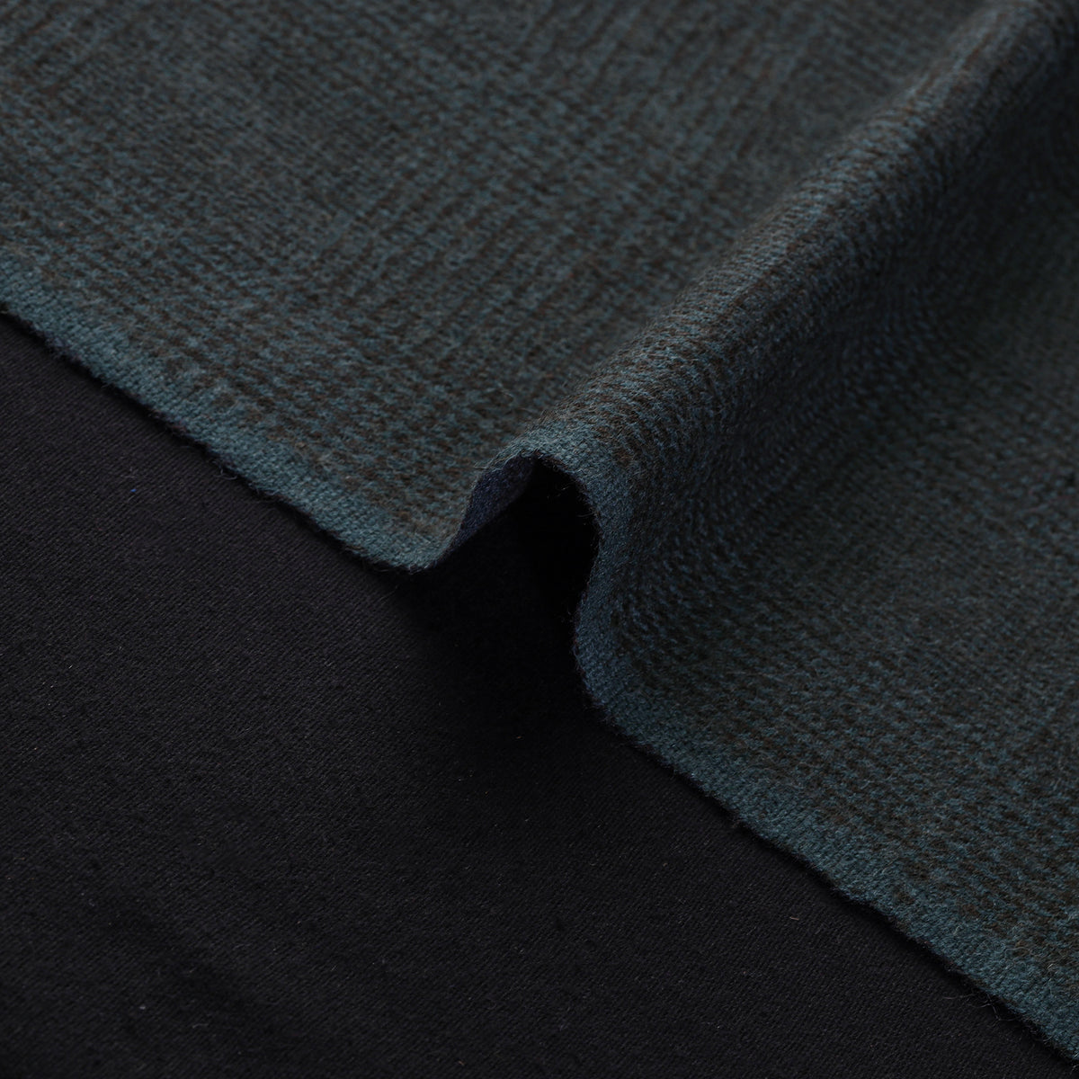 Ladakh Pure Handwoven Sheep Merino Wool Twill Glen Check Skyscape Fabric 02