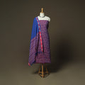 Purple - Pochampally Ikat Weave 3pc Cotton Unstitched Dress Material Suit Set 45