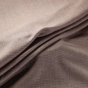 Ladakh Pure Handwoven Sheep Merino Wool Twill Glen Check Earthscape Fabric 04