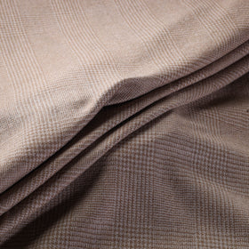 Ladakh Pure Handwoven Sheep Merino Wool Twill Glen Check Earthscape Fabric 04