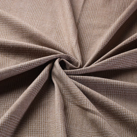 Ladakh Pure Handwoven Sheep Merino Wool Twill Glen Check Earthscape Fabric 04