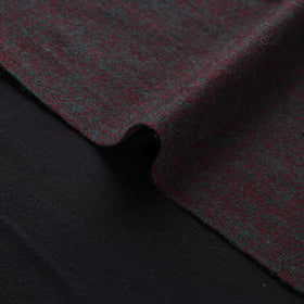 Ladakh Pure Handwoven Sheep Merino Wool Marled Green Fabric 05