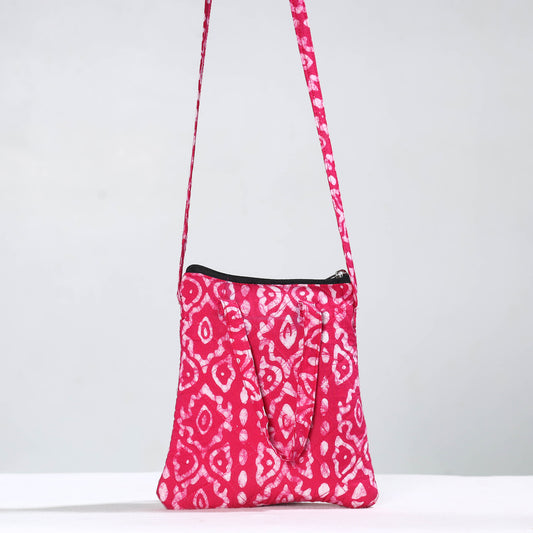 Hand Batik Printed Quilted Cotton Sling Bag 04