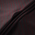 Ladakh Pure Handwoven Sheep Merino Wool Felted Twill Stripes Forest Green Fabric 09