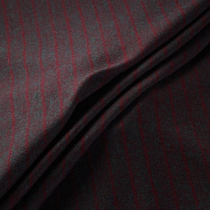 Ladakh Pure Handwoven Sheep Merino Wool Felted Twill Stripes Forest Green Fabric 09