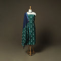 Green - Pochampally Ikat Weave 3pc Cotton Unstitched Dress Material Suit Set 49