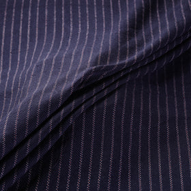 Ladakh Pure Handwoven Sheep Merino Wool Twill Stripes Navy Blue Fabric 11   2026/790-1 11