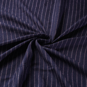 Ladakh Pure Handwoven Sheep Merino Wool Twill Stripes Navy Blue Fabric 11   2026/790-1 11