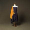 Purple - Pochampally Ikat Weave 3pc Cotton Unstitched Dress Material Suit Set 52