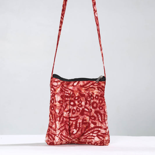 Hand Batik Printed Quilted Cotton Sling Bag 15