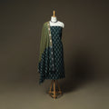 Green - Pochampally Ikat Weave 3pc Cotton Unstitched Dress Material Suit Set 56