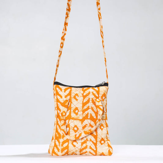 Hand Batik Printed Quilted Cotton Sling Bag 26
