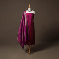 Spun Dupion Viscose Silk Buti 2pc Unstitched Dress Material Kurta Set with Earrings 30