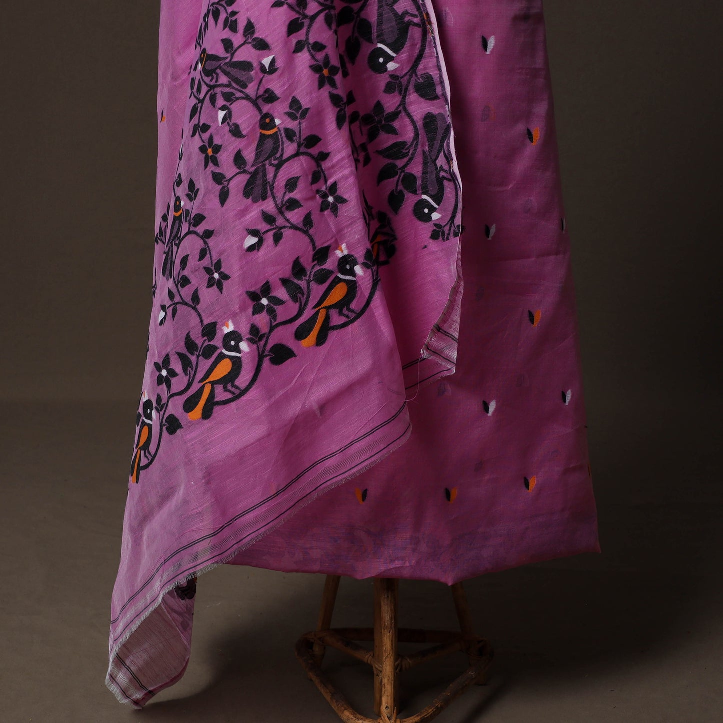Phulia Jamdani Silk Cotton 2pc Unstitched Dress Material Kurta Set 18
