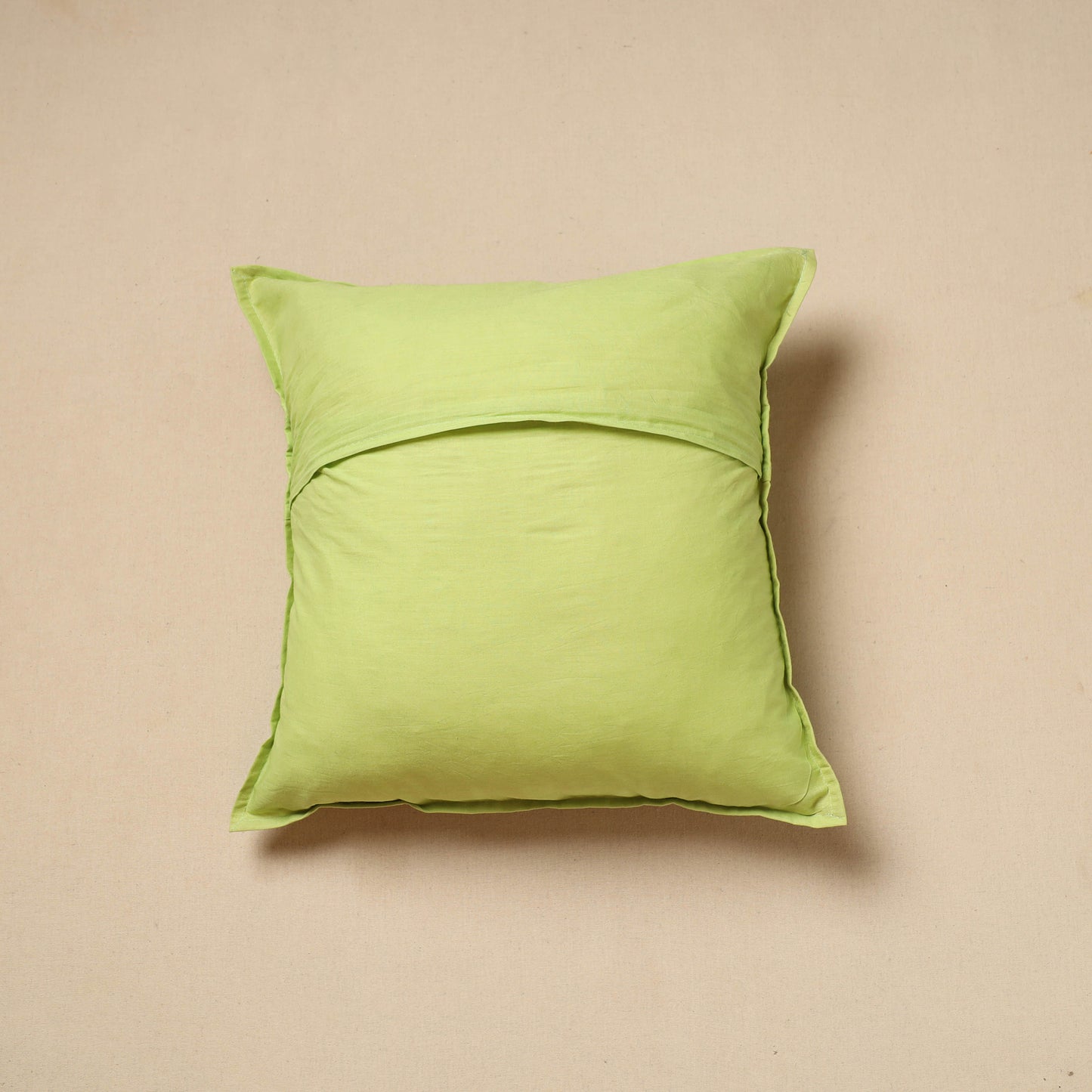 Green - Cut Work Cotton Applique Cushion Cover (16 x 16 in) 06