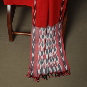 Multicolor - Pochampally Ikat Weave 3pc Cotton Unstitched Dress Material Suit Set 66