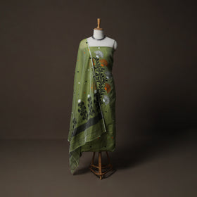 Phulia Jamdani Silk Cotton 2pc Unstitched Dress Material Kurta Set 22