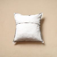 White - Cut Work Cotton Applique Cushion Cover (16 x 16 in) 09