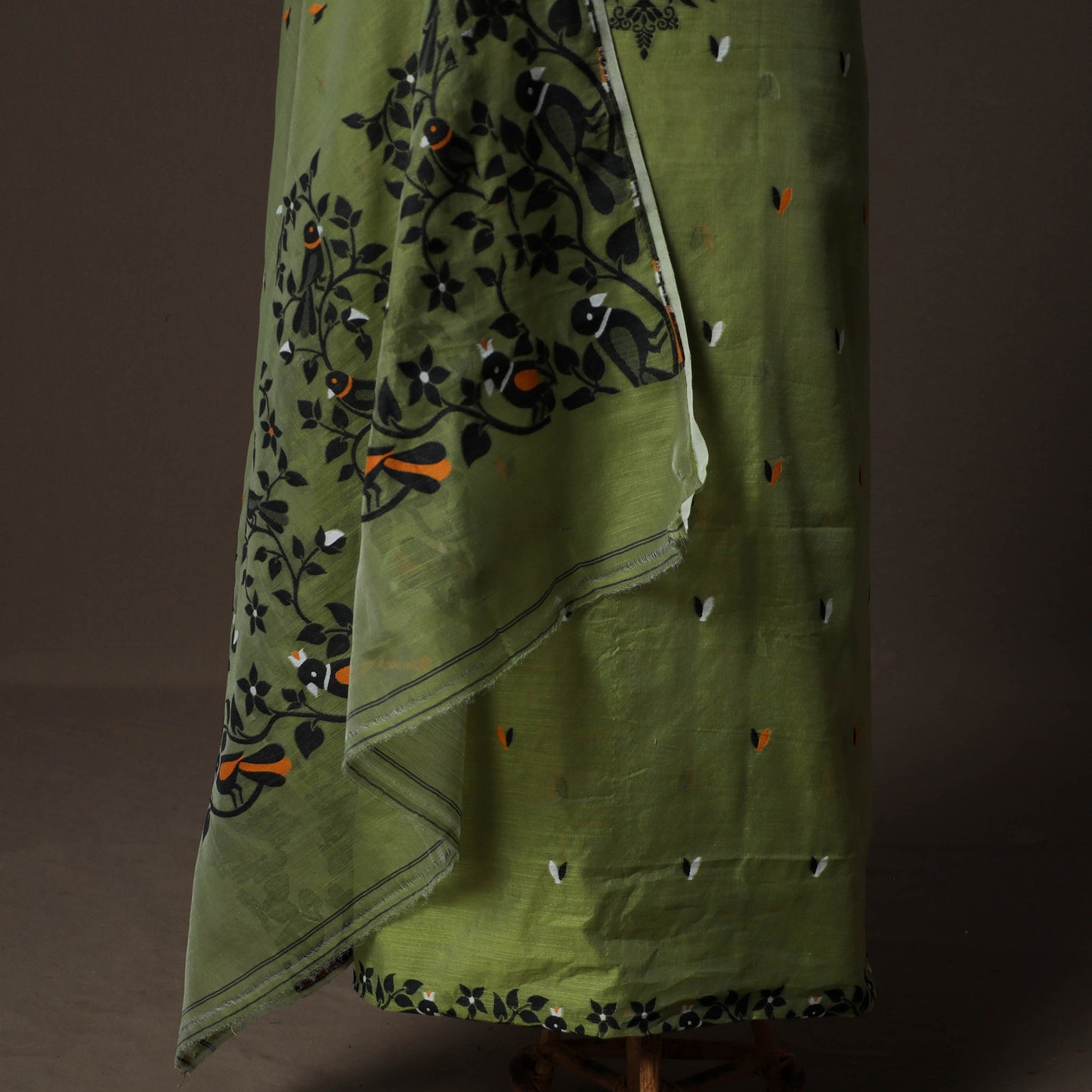 Phulia Jamdani Silk Cotton 2pc Unstitched Dress Material Kurta Set 23