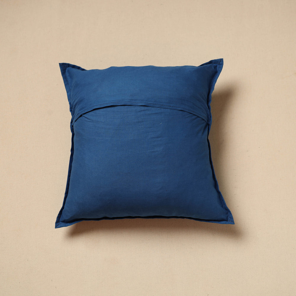 Blue - Cut Work Cotton Applique Cushion Cover (16 x 16 in) 14