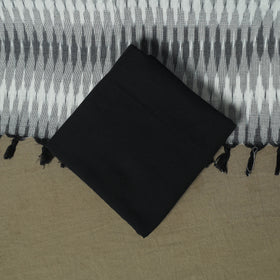 Grey - Pochampally Ikat Weave 3pc Cotton Unstitched Dress Material Suit Set 70
