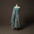 Phulia Jamdani Silk Cotton 2pc Unstitched Dress Material Kurta Set 26