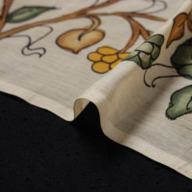 Handpainted Pure Handloom Chanderi Silk Pen Kalamkari Fabric of Srikalahasti 04